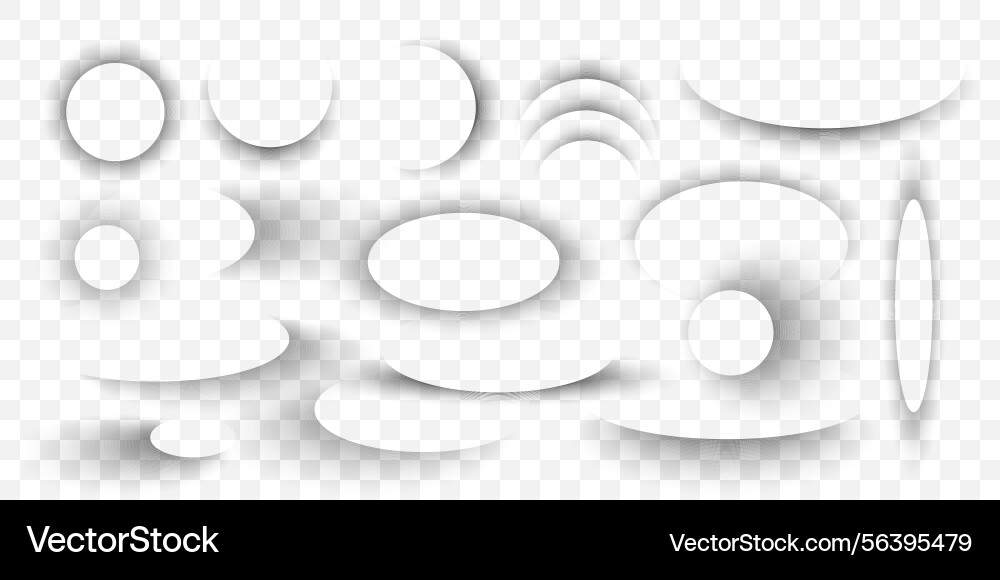 Realistic soft round shadows for web and graphic Realistic soft round shadows for web and graphic Vector Image