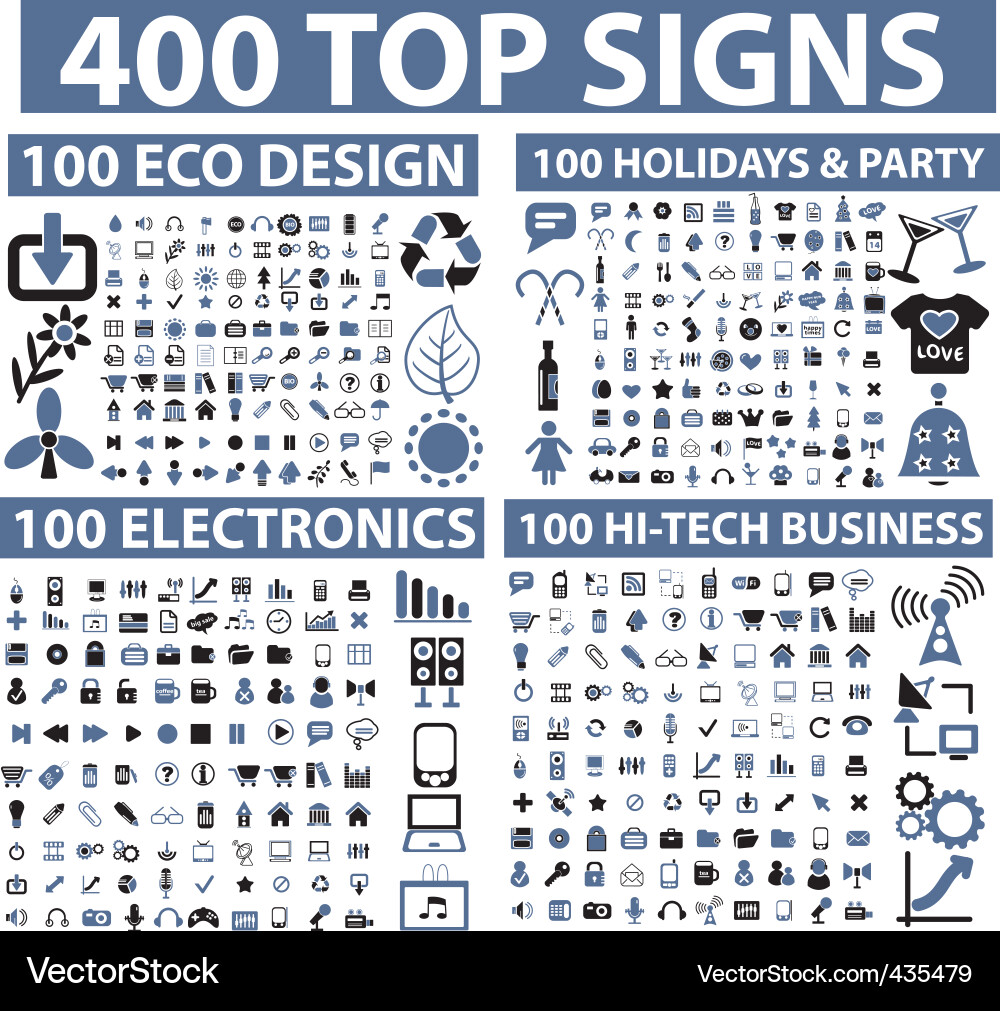 Sammlung von Icons - Business & Concepts Vektorbild