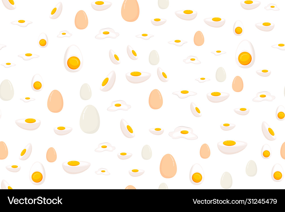 Seamless pattern with eggs on white Seamless pattern with eggs on white Vector Image