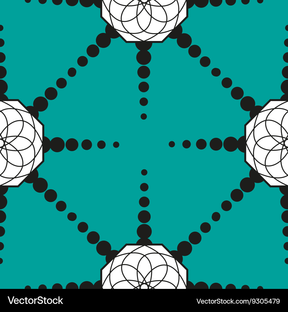 Seamless pattern with geometric shapes and dotted Vector Image