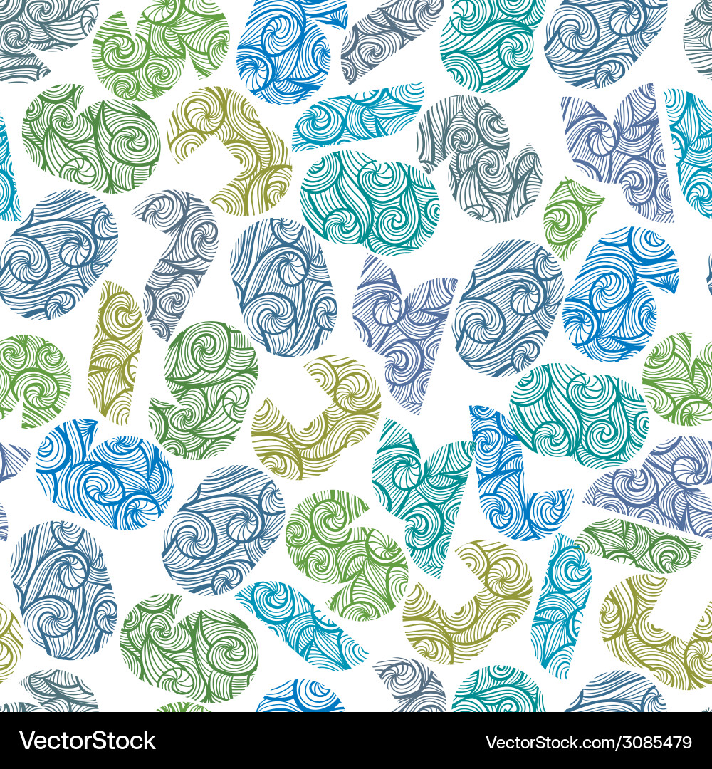 Seamless pattern with modern shape numbers Vector Image