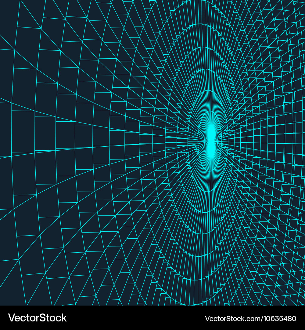Abstract 3d illuminated distorted mesh sphere Vector Image