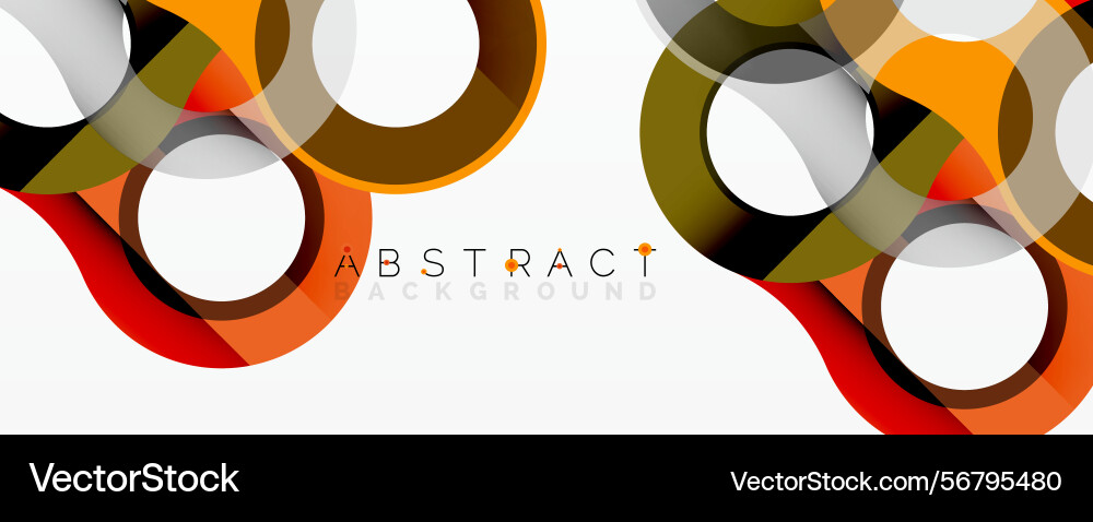 Abstract geometric design overlapping circles Vector Image