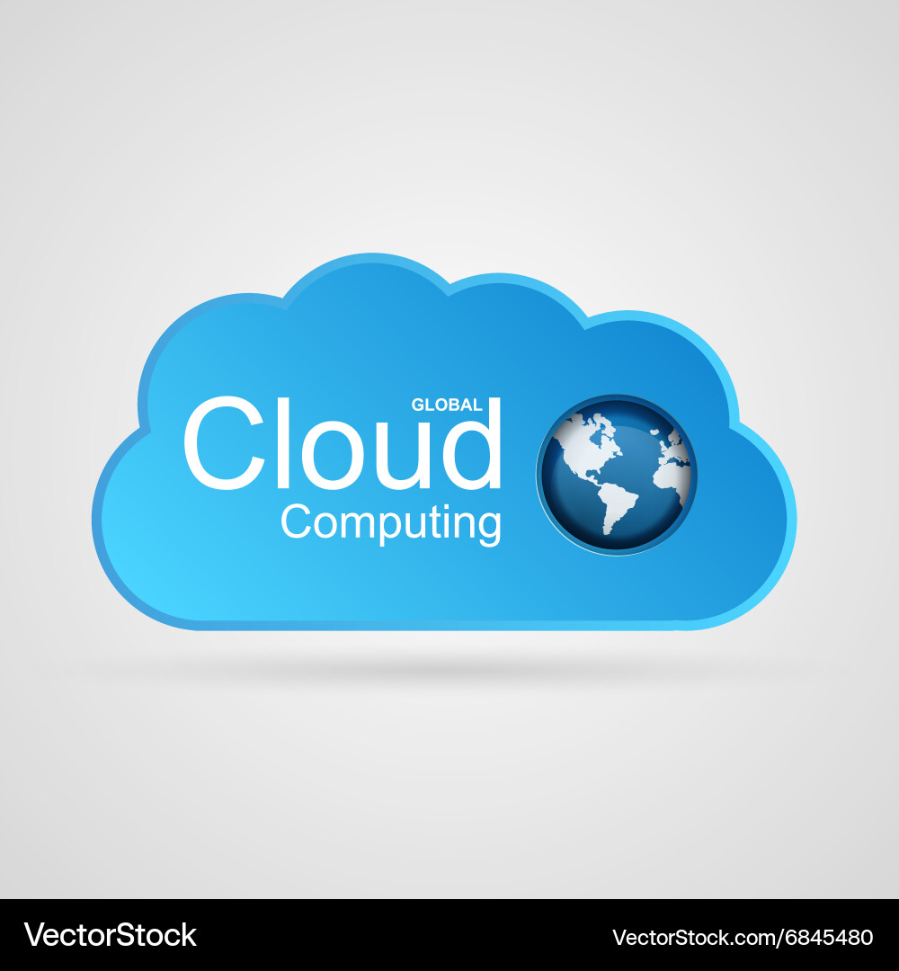 Cloud computing concept modern design template Vector Image