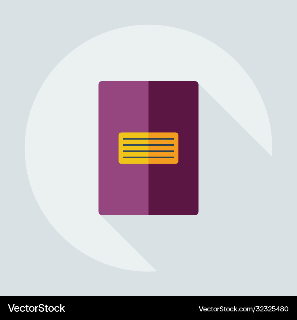Flat modern design with shadow icon notebook Flat modern design with shadow icon notebook Vector Image