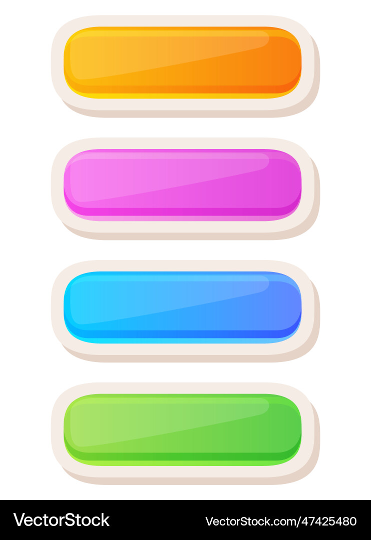 Game ui button mobile application or Game ui button mobile application or Vector Image