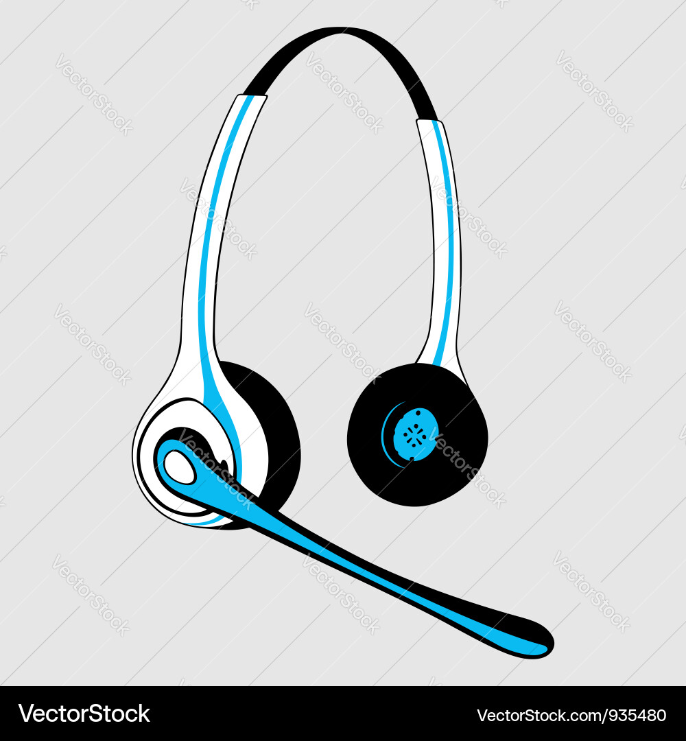 Headset with microphone Vector Image