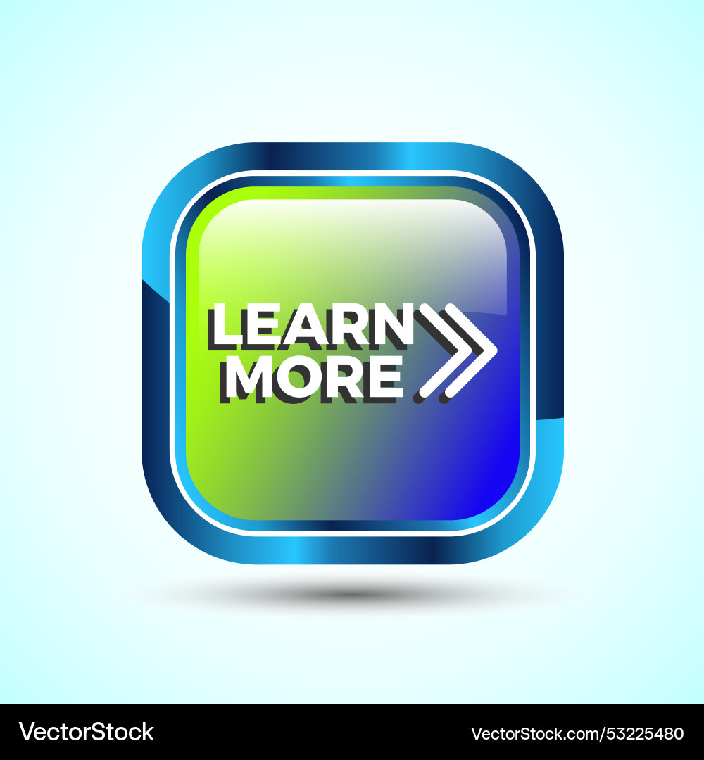 Learn more icon button design Vector Image