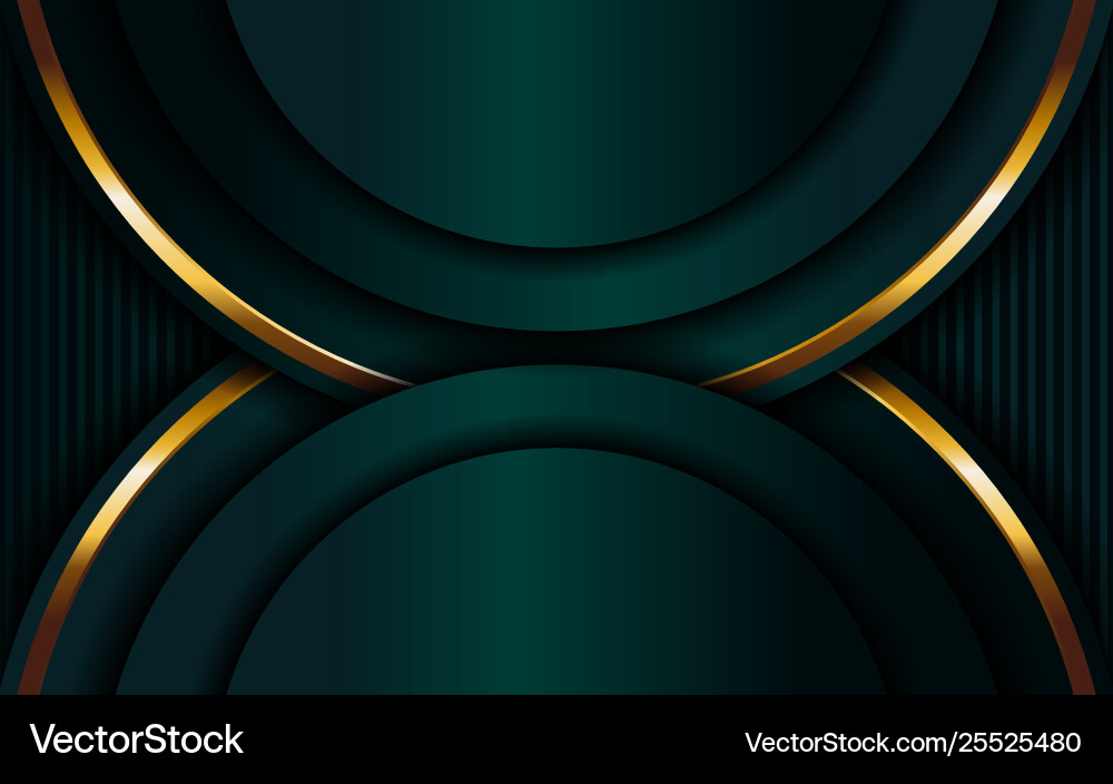 Luxury dark green background with overlap layer Luxury dark green background with overlap layer Vector Image
