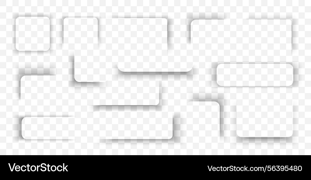Rounded frame set with soft shadow effect Rounded frame set with soft shadow effect vector image