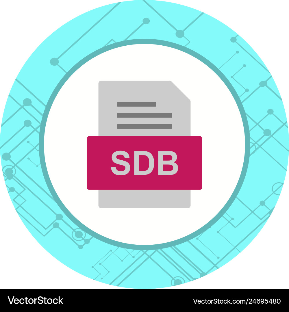 Sdb file document icon Vector Image