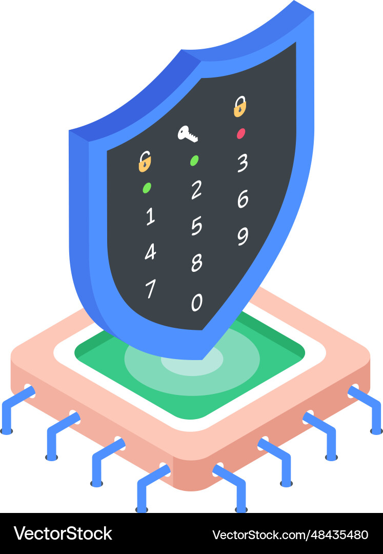 Security and hacking isometric icon Vector Image