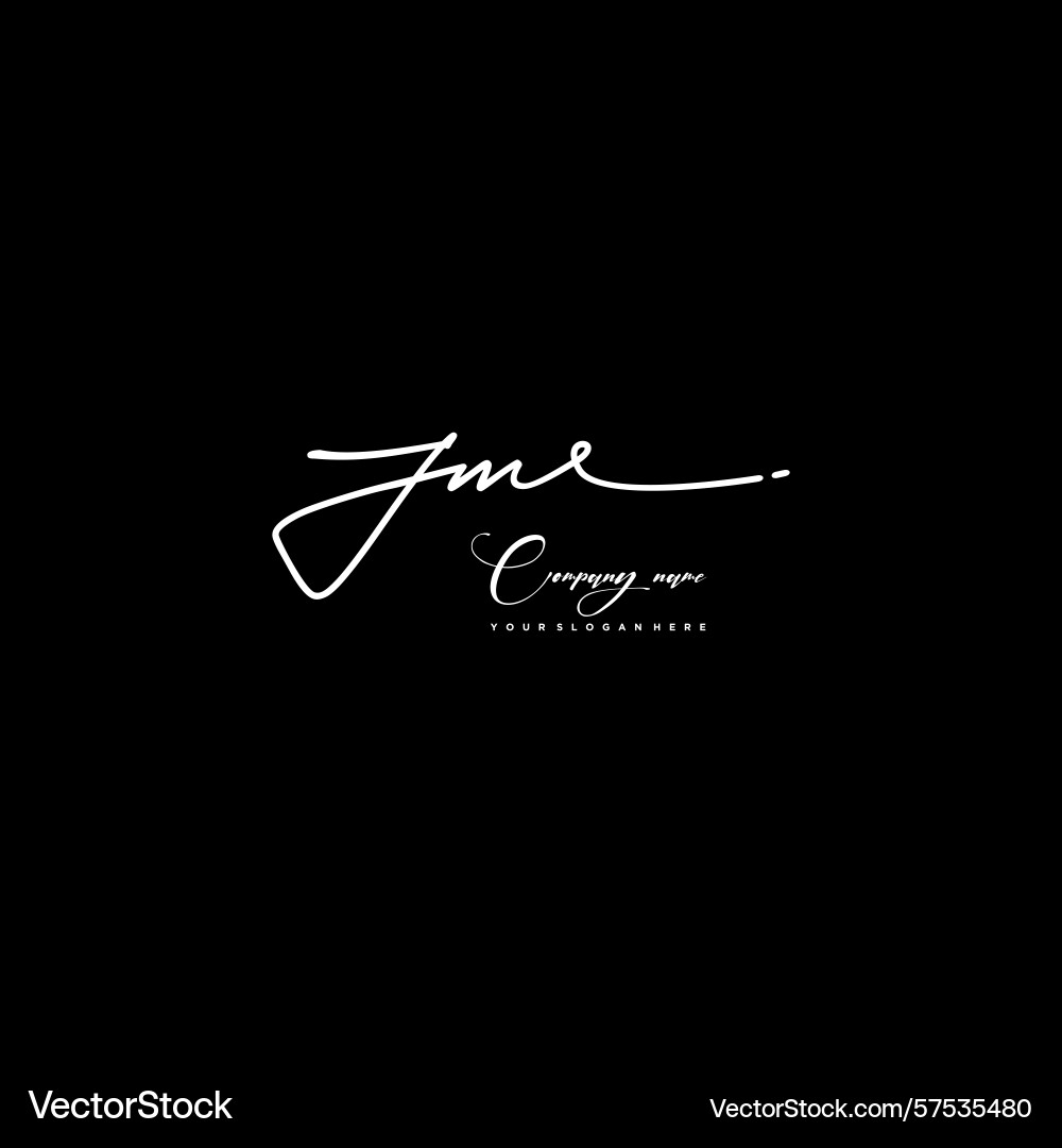 Signature style jm initial logos initials logo Signature style jm initial logos initials logo Vector Image