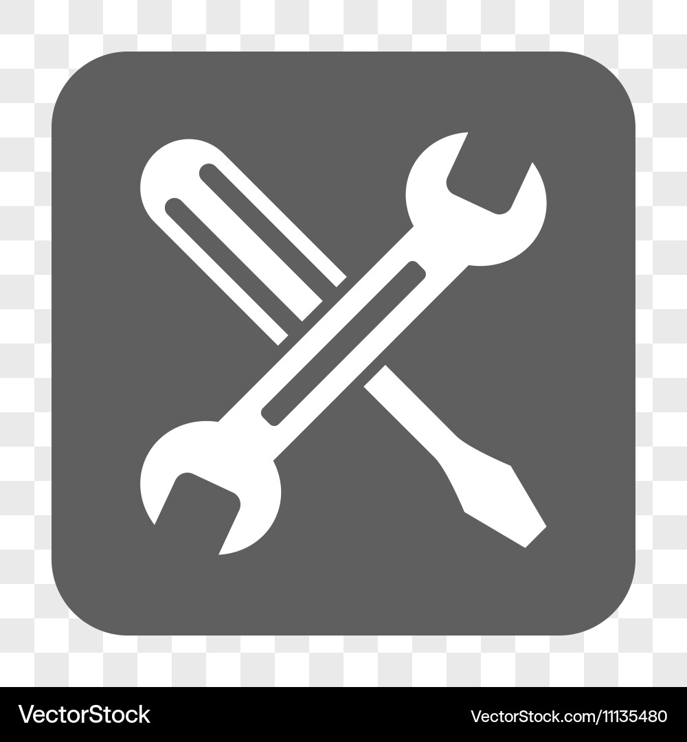 Tuning rounded square button Vector Image