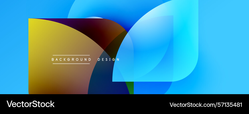 Abstract fluid shapes overlap creating vibrant Vector Image