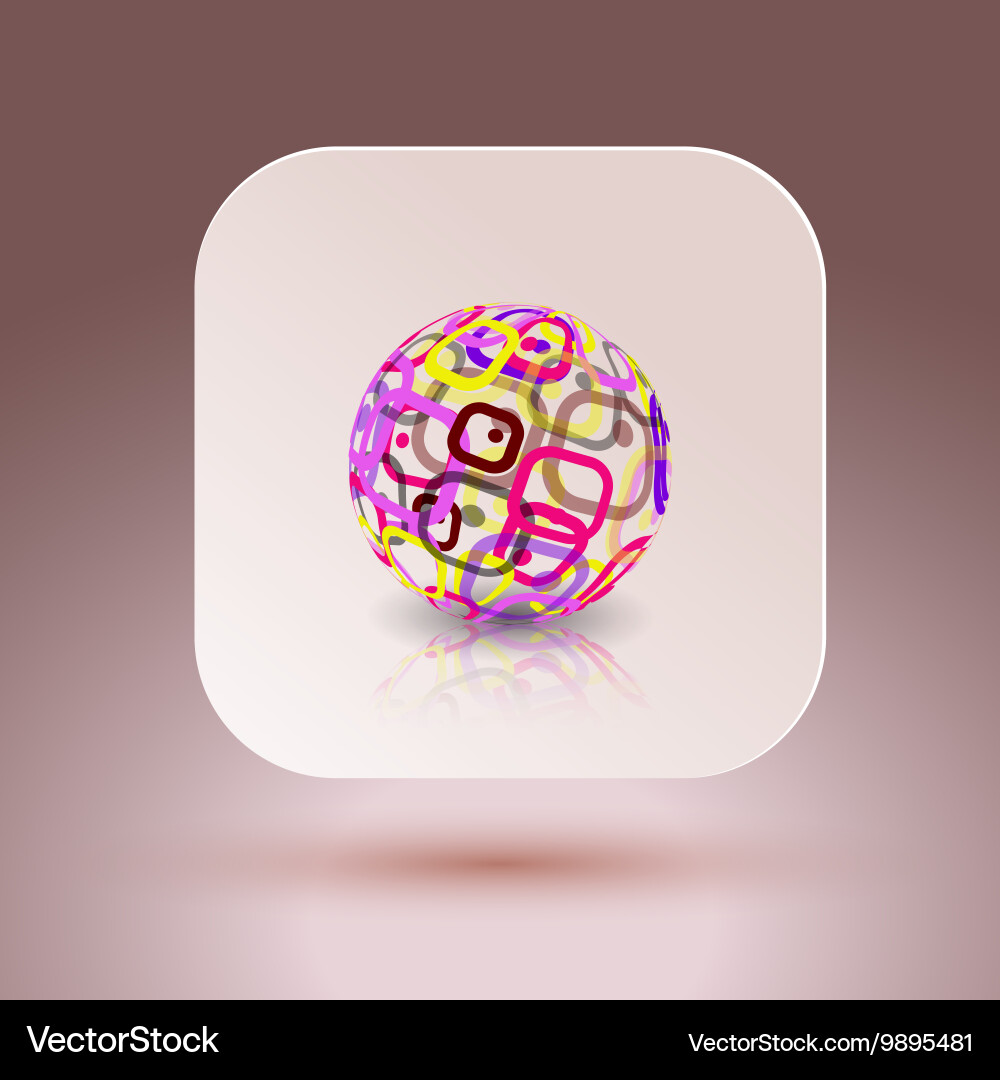 Abstract globe made from retro rectangles Vector Image
