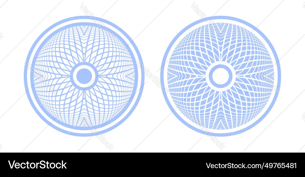 Circle convex buttons Vector Image
