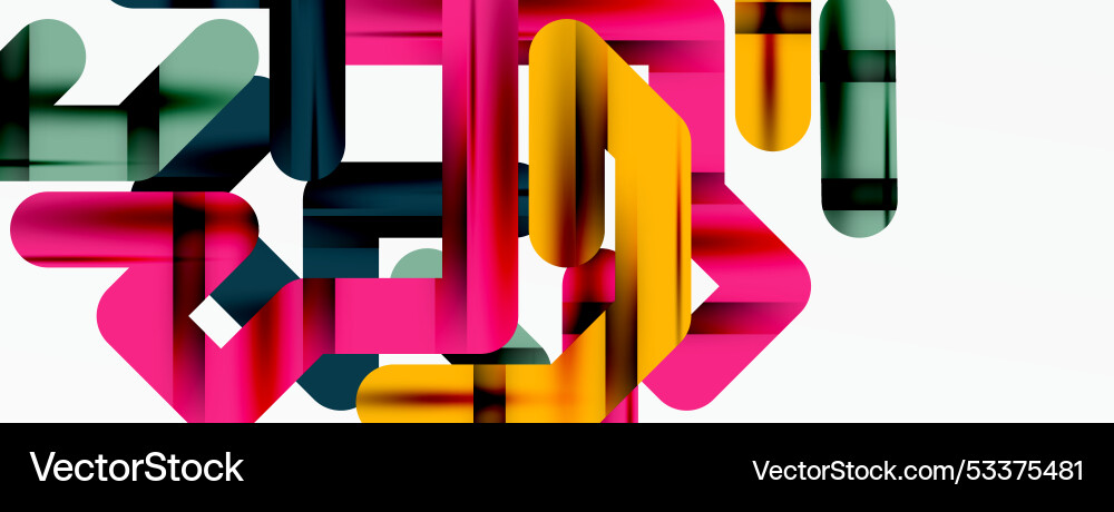 Dynamic colorful lines minimal abstract background Vector Image