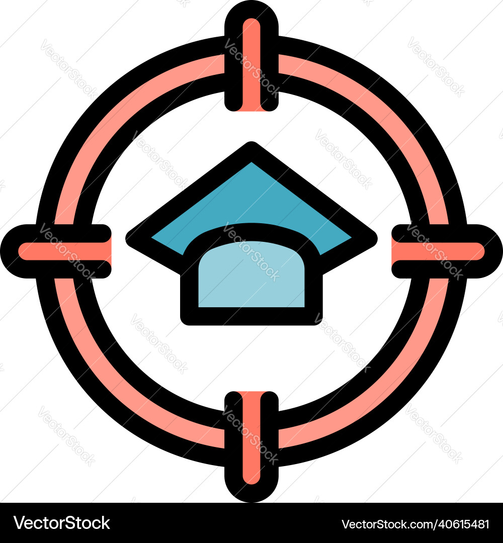 Graduierung Ziel-Symbol Farbe Umriss Graduierung Ziel-Symbol Farbe Umriss vektorbild