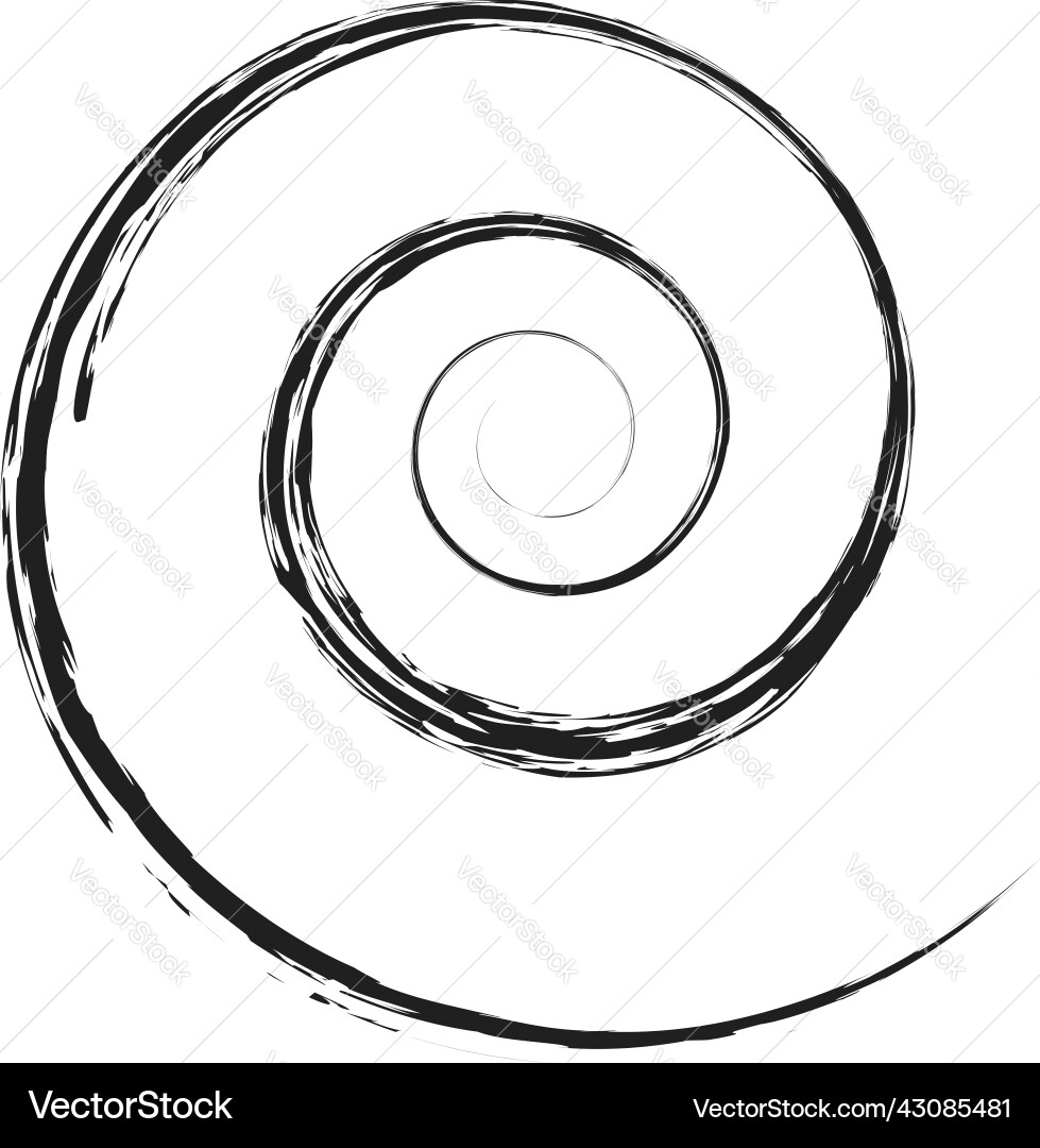 Grungy textured spiral design element Grungy textured spiral design element Vector Image