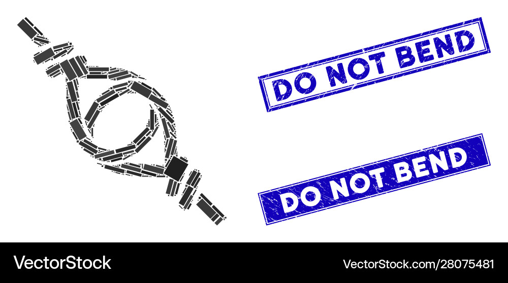 Knot loop connection mosaic and scratched Knot loop connection mosaic and scratched Vector Image