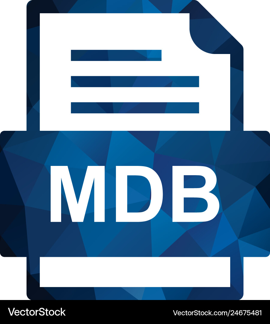 Mdb file document icon Vector Image