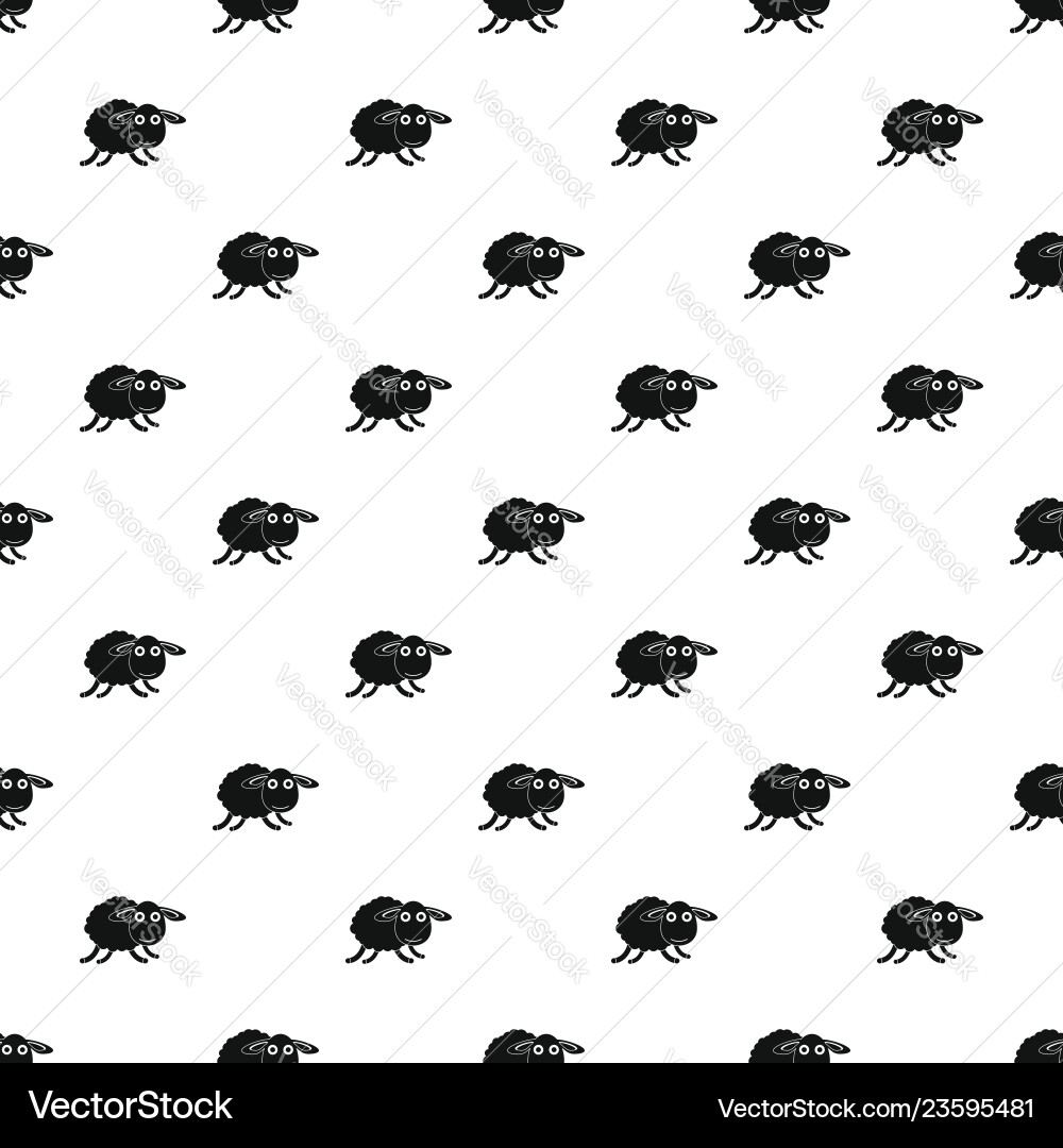 Running sheep pattern seamless Running sheep pattern seamless vector image