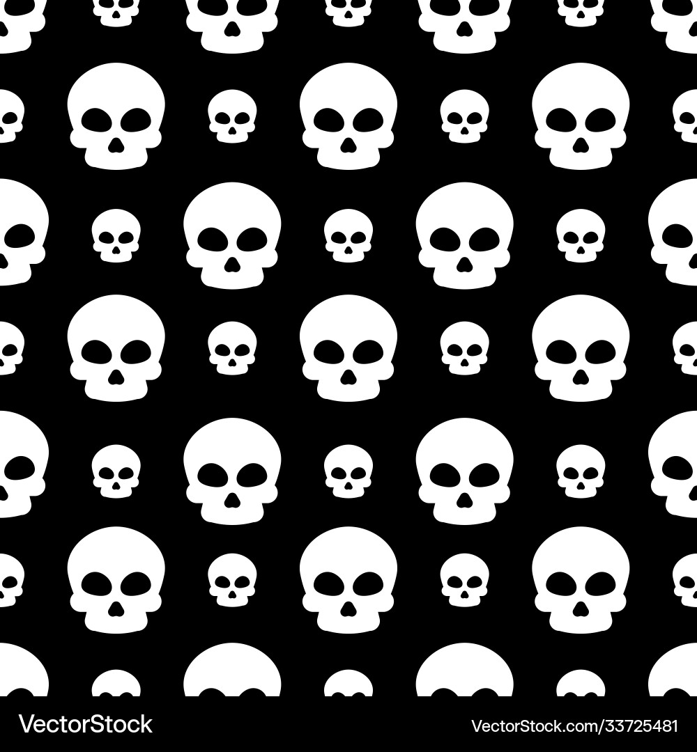 Seamless pattern with skulls Vector Image