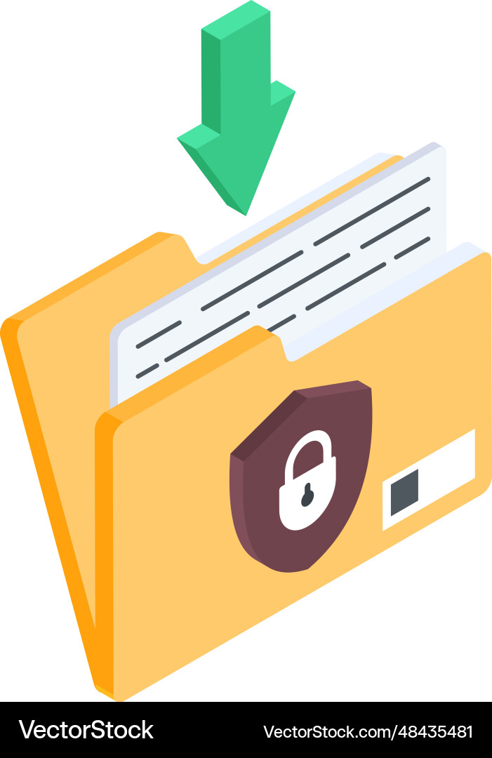 Security and hacking isometric icon Vector Image