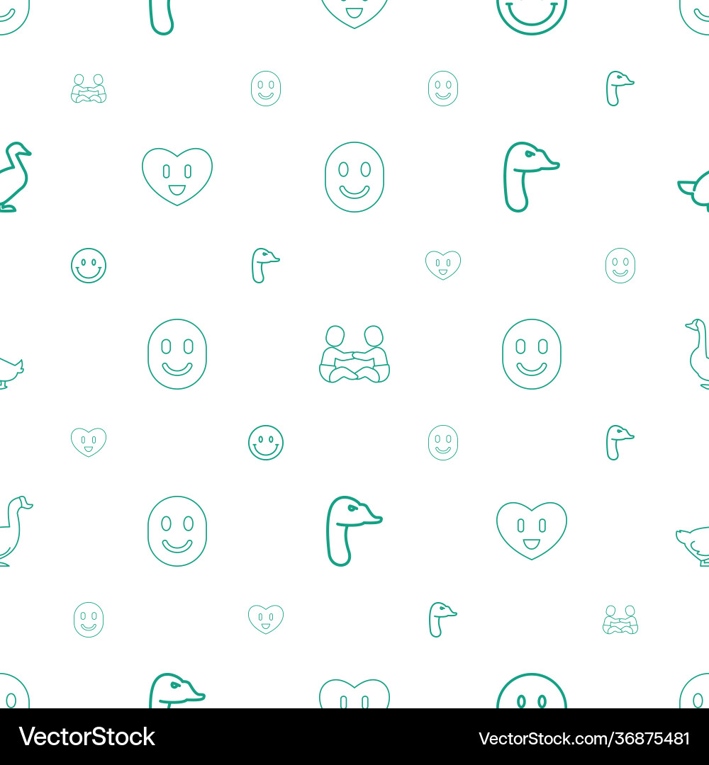 Smiling icons pattern seamless white background Vector Image