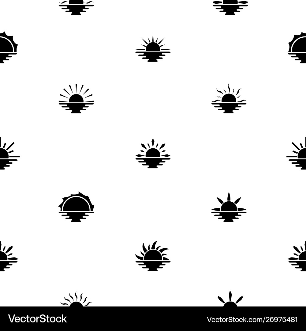 Sunset seamless pattern background icon Vector Image