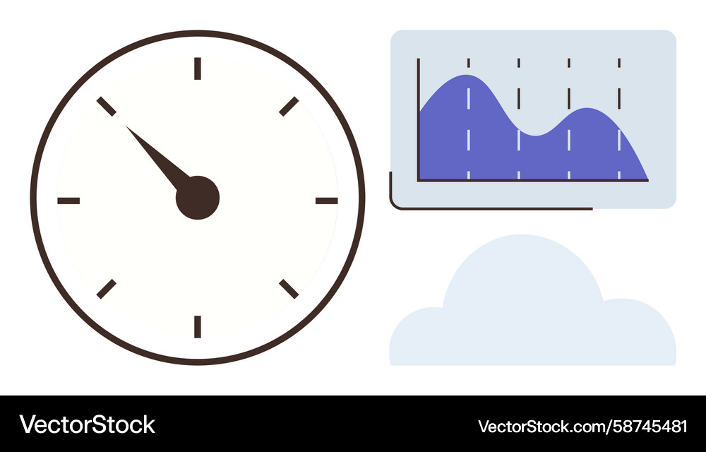 Time & Data Analytics Vector Image