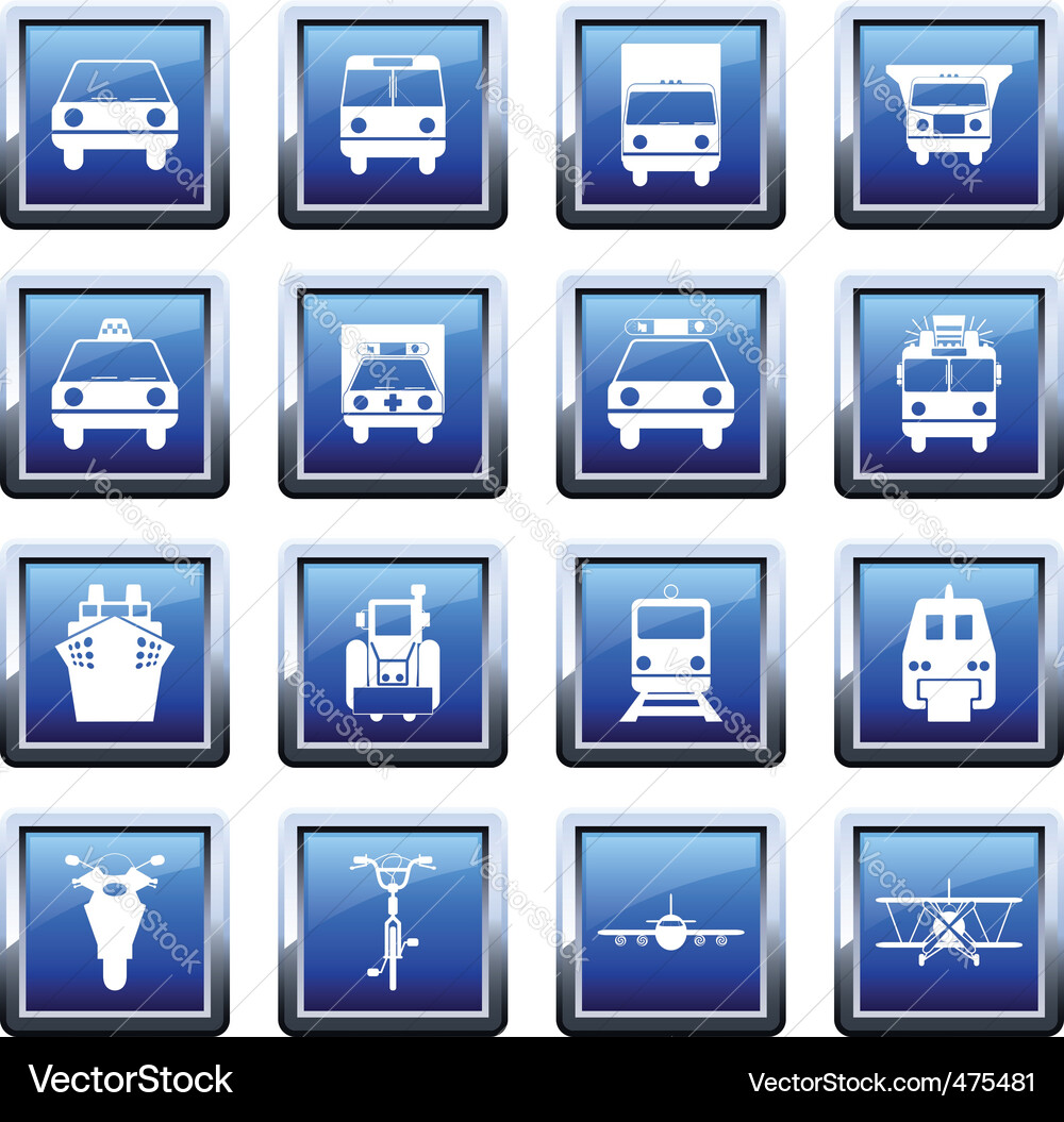 Transport Icon Set Vektorbild