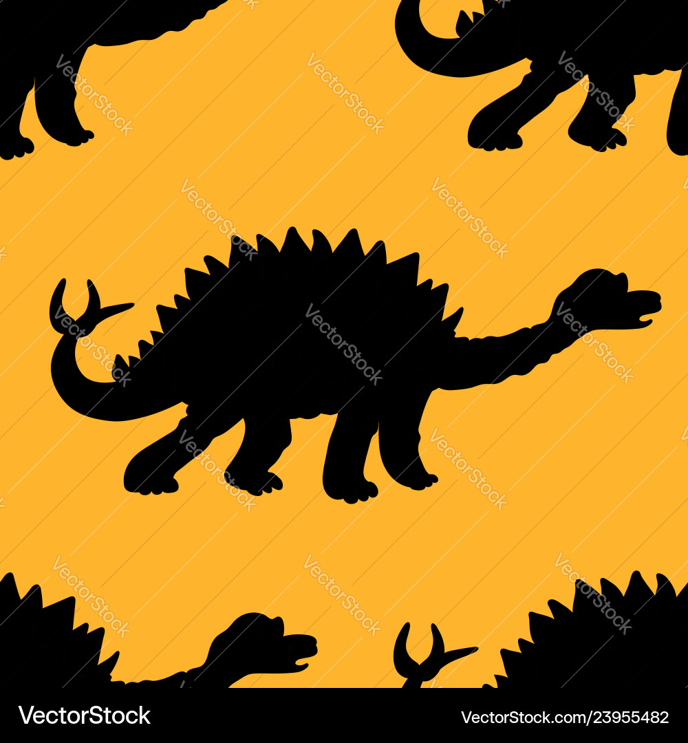 A seamless repeating pattern of dinosaur A seamless repeating pattern of dinosaur Vector Image