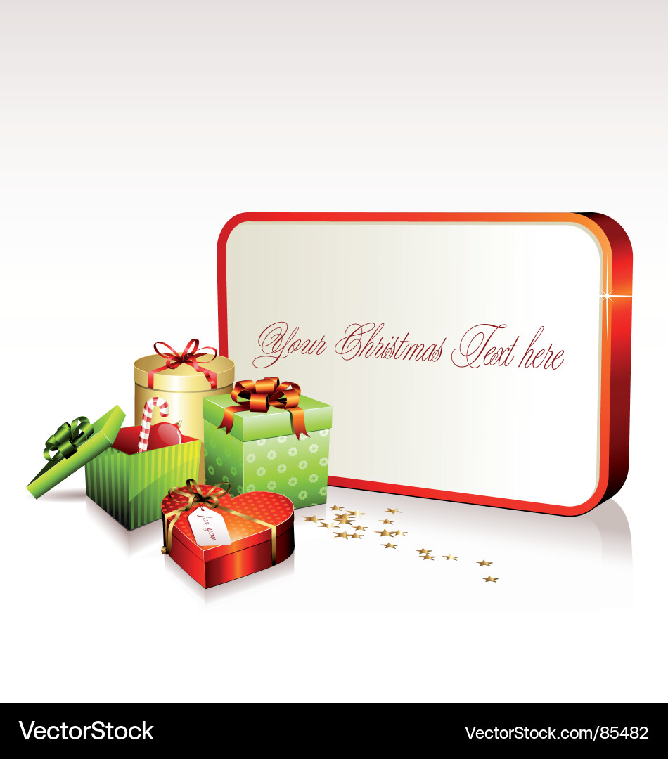 Christmas Gift Sign vector image