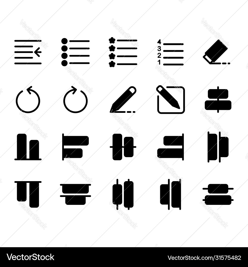 Editing text icon set include Editing text icon set include Vector Image