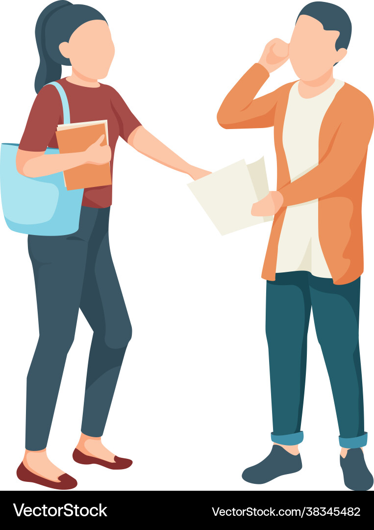 Flat students icon Flat students icon vector image