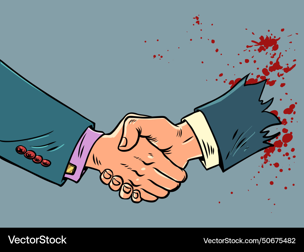 Handshake of male hands at a business meeting Handshake of male hands at a business meeting vector image