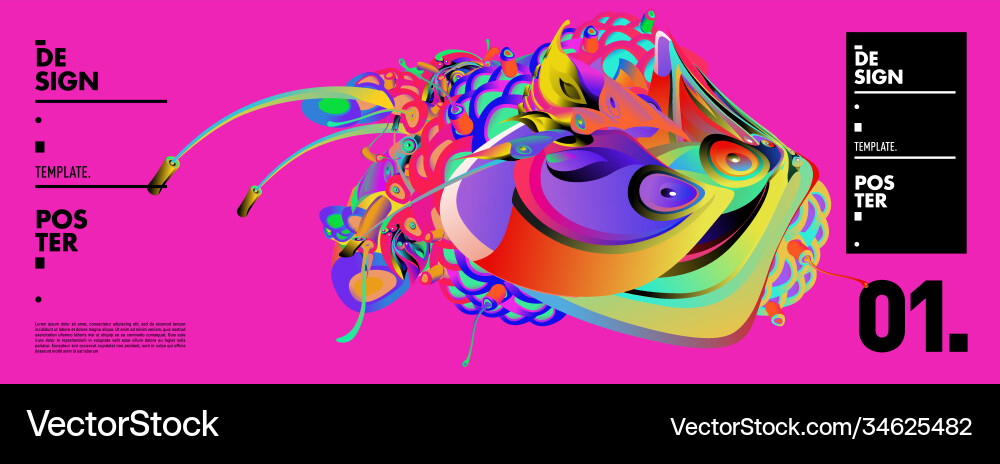 Landing page background template with colorful Vector Image