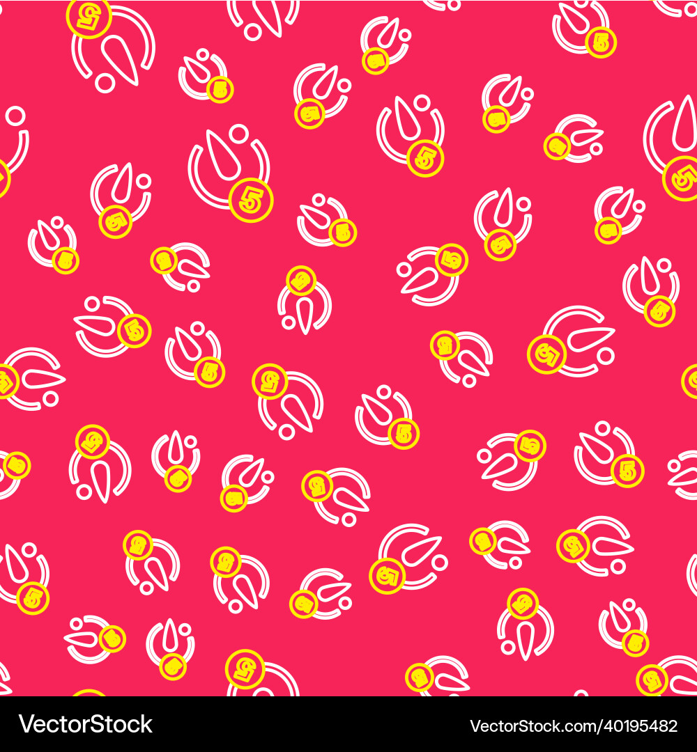 Line camera timer icon isolated seamless pattern Line camera timer icon isolated seamless pattern Vector Image