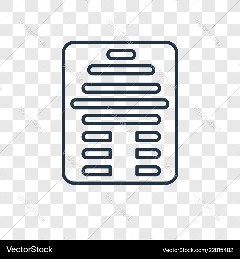 Log concept linear icon isolated on transparent Log concept linear icon isolated on transparent Vector Image
