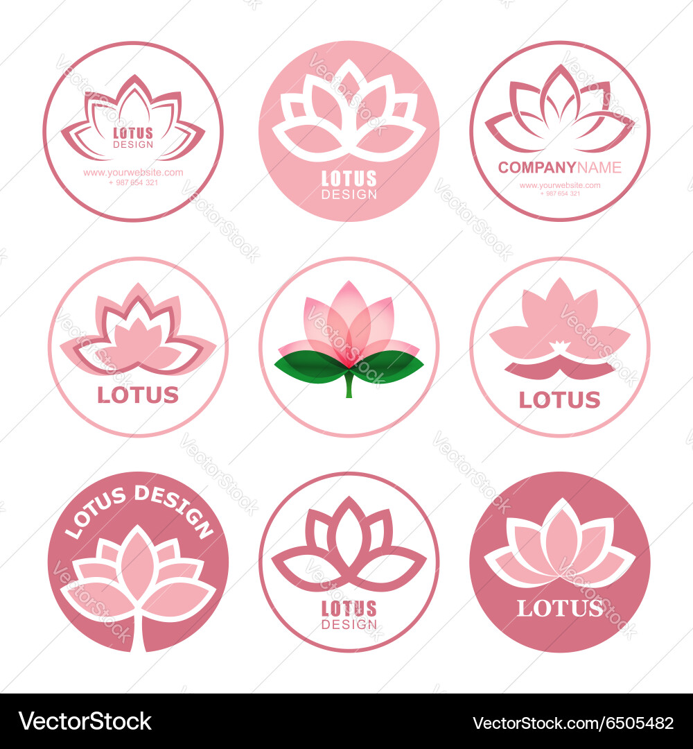 Lotus Blossom Logo & Identität Vektorbild