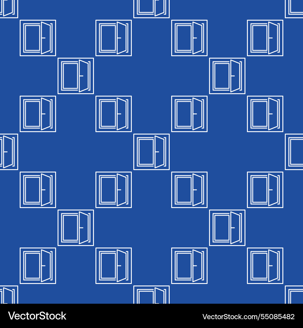 Minimalist opened window thin line seamless Minimalist opened window thin line seamless vector image