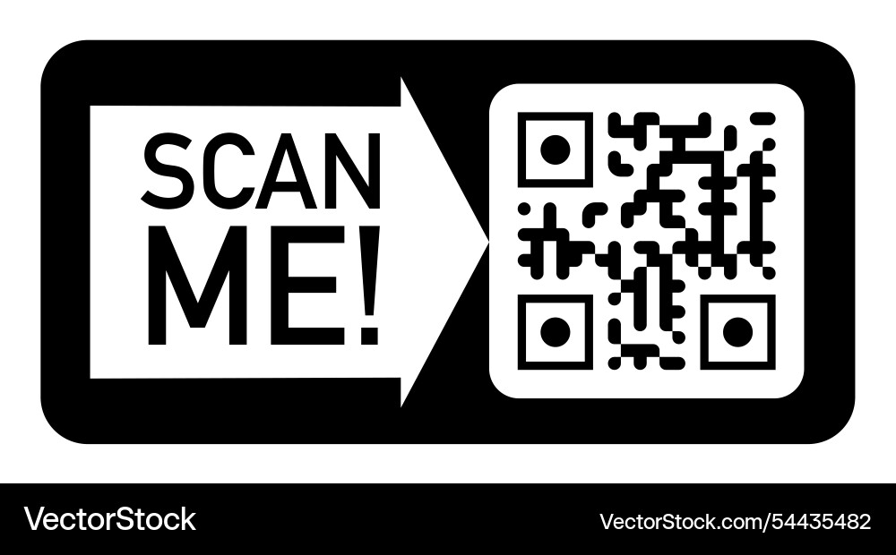 Qr code scan icon black color Qr code scan icon black color vector image