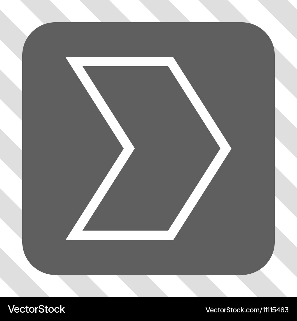 Arrowhead right rounded square button Vector Image