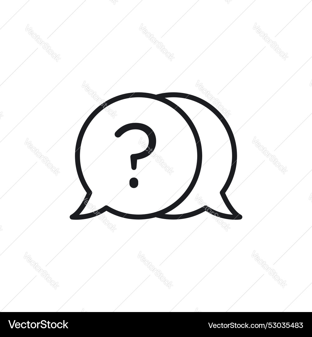 Comment question icon set faq symbol Comment question icon set faq symbol vector image