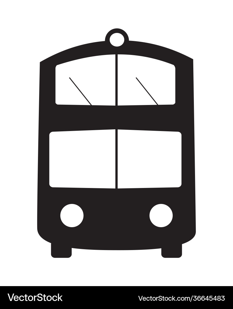 Double-decker bus silhouette object element Vector Image