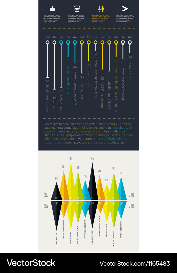 Elements of infographics with buttons and menus Vector Image