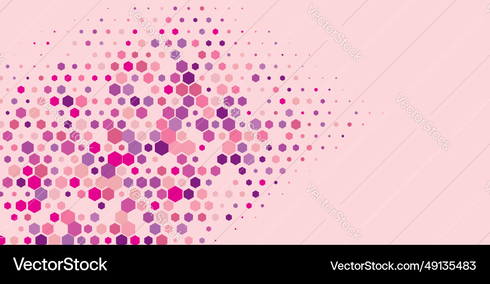 Geometric multi size hexagon with color Vector Image