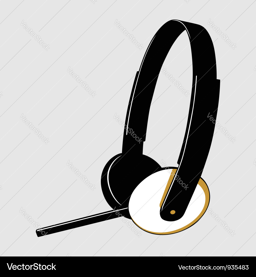 Headset with microphone Vector Image